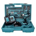 Makita DTD 152 SFX5 Akku Schlagschrauber 18 V 165 Nm + 1x Akku 3,0 Ah + Ladegerät + 101 tlg. Zubehör Set + Koffer