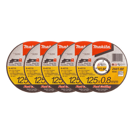 Makita DGA 504 RFJ Mini-Amoladora inalámbrica 125 mm 18 V en Makpac 3 + 2x Batería BL 1830 + Cargador DC 18 RC