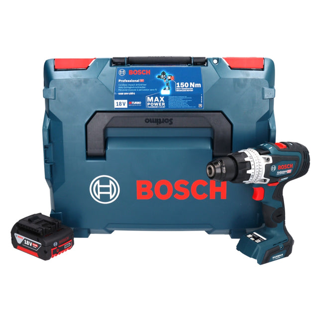 Bosch GSB 18V-150 C Professional cordless impact drill 18 V 150 Nm Biturbo Brushless + 1x rechargeable battery 5.0 Ah + L-Boxx - without charger