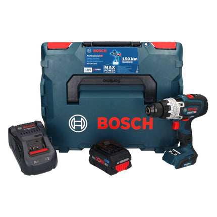 Bosch GSR 18V-150 C Taladro atornillador profesional a batería 18 V 150 Nm Biturbo Brushless + 1x acumulador ProCORE 8,0 Ah + cargador + L-Boxx