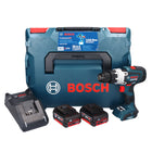 Bosch GSB 18V-150 C Professional Perceuse-visseuse à percussion sans fil 18 V 150 Nm Biturbo Brushless + 2x batterie 5,0 Ah + chargeur + L-Boxx