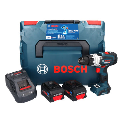 Bosch GSB 18V-150 C Professional cordless impact drill 18 V 150 Nm Biturbo Brushless ( 06019J5105 ) + 2x ProCORE rechargeable battery 8.0 Ah + charger + L-Boxx