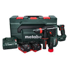 Metabo KH 18 LTX BL 28 Q Trapano a percussione a batteria 18 V 3 J SDS plus Brushless + 2x batteria 5,5 Ah + caricabatteria + metaBOX ( 601715660 )
