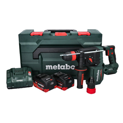Metabo KH 18 LTX BL 28 Q Trapano a percussione a batteria 18 V 3 J SDS plus Brushless + 2x batteria 8,0 Ah + caricabatteria + metaBOX