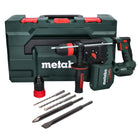 Metabo KH 18 LTX BL 28 Q cordless hammer drill 18 V 3 J SDS plus Brushless + 5 pcs. drill bit chisel set + metaBOX - without battery, without charger