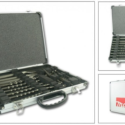 Makita HR 2811 FT Kombihammer + Bohrfutter + D-42444 SDS-Plus Bohrer-Meißel-Set 17 tlg. im Alu Koffer - Toolbrothers
