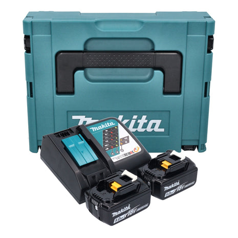 Makita Power Source Kit 18 V with 2x BL 1850 B 5.0 Ah battery + DC 18 RC quick charger + Makpac ( 197624-2 )