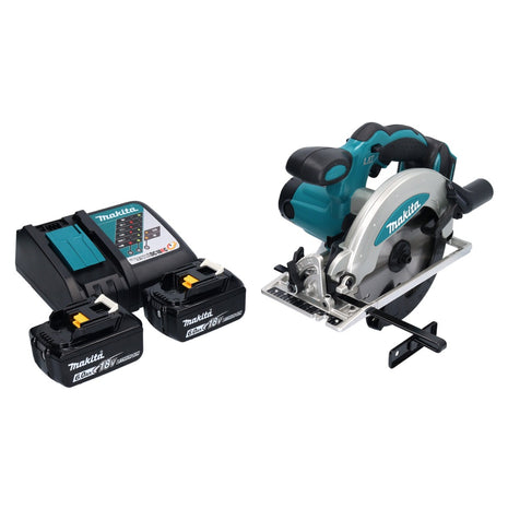 Makita DSS 610 RG cordless circular saw 18 V 165 mm + 2x rechargeable battery 6.0 Ah + charger