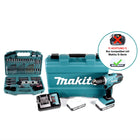 Makita DF 457 DWE 10 Cordless Drill Driver 42Nm G Series 18V + 2x Batteries 1.5Ah + Charger + Case + Set of 101 Drill Bits