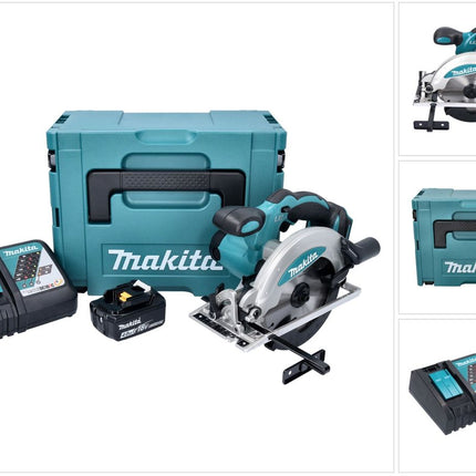 Makita DSS 610 RM1J Sierra circular sin cable 18 V 165 mm + 1x batería 4,0 Ah + cargador + Makpac