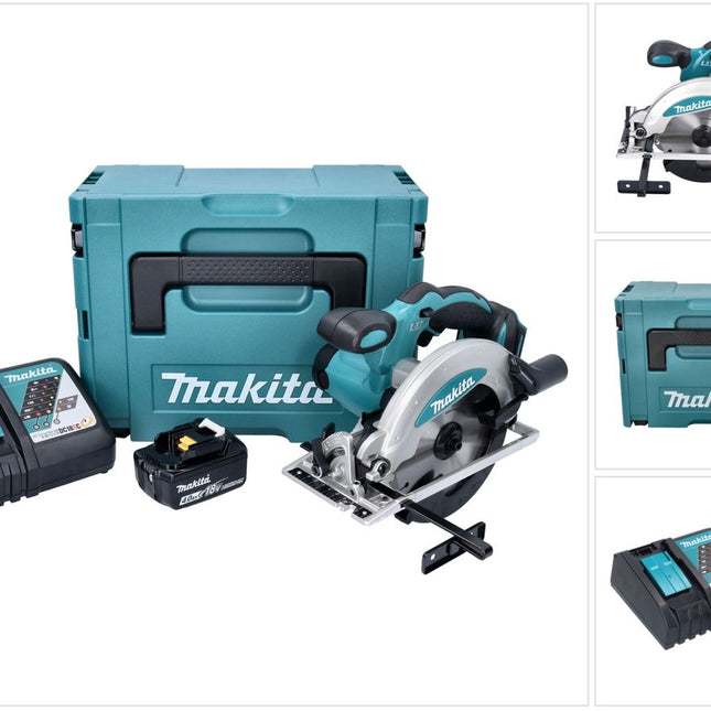 Makita DSS 610 RM1J Sierra circular sin cable 18 V 165 mm + 1x batería 4,0 Ah + cargador + Makpac