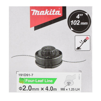 Cabezal de rosca Makita Tap&Go 2,0 mm ( 191D91-7 ) para cortabordes inalámbrico de 18 V DUR 187 y DUR 188