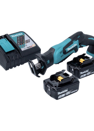 Makita DJR 185 RT cordless reciprocating saw 18 V + 2x rechargeable battery 5.0 Ah + charger