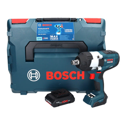 Clé à chocs rotative sans fil Bosch GDS 18V-1050 H 18 V 1050 Nm 3/4" Biturbo Brushless + 1x batterie ProCORE 4,0 Ah + L-Boxx - sans chargeur