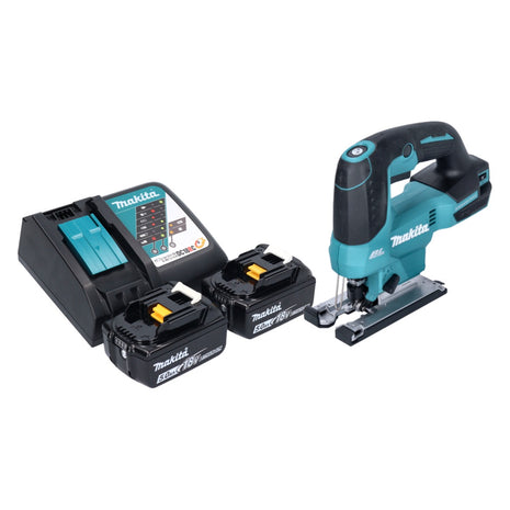 Seghetto alternativo a batteria Makita DJV 184 RT 18 V brushless + 2x batteria ricaricabile 5,0 Ah + caricabatterie