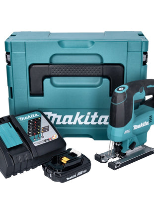 Makita DJV 184 RA1J Scie sauteuse sans fil 18 V Brushless + 1x batterie 2,0 Ah + chargeur + Makpac