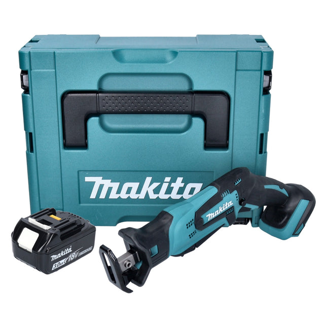 Makita DJR 185 F1J sierra recíproca sin cable 18 V + 1x batería 3.0 Ah + Makpac - sin cargador