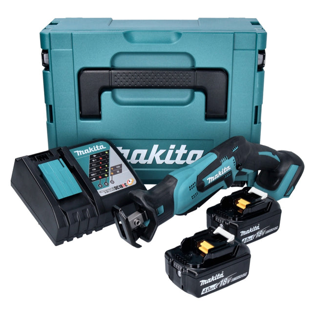 Makita DJR 185 RMJ cordless reciprocating saw 18 V + 2x battery 4.0 Ah + charger + Makpac