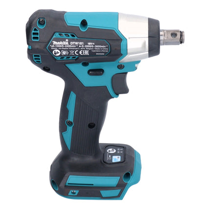Makita DTW 181 RA1 cordless impact wrench 18 V 210 Nm 1/2" brushless + 1x rechargeable battery 2.0 Ah + charger