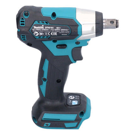 Makita DTW 181 RG cordless impact wrench 18 V 210 Nm 1/2" brushless + 2x rechargeable battery 6.0 Ah + charger