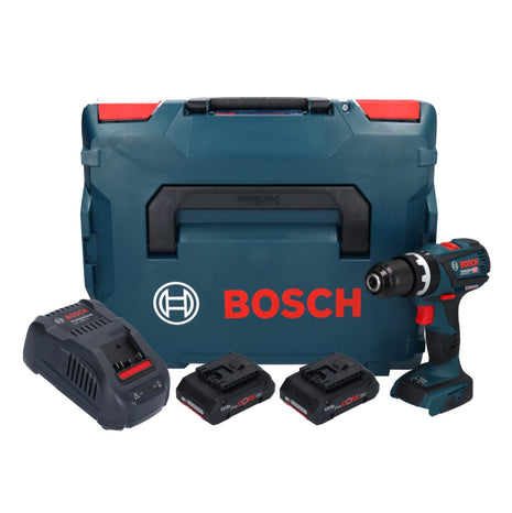 Bosch GSB 18V-60 C Professional Cordless Combi Drill 60 Nm 18V Brushless + 2x ProCORE 4.0 Ah Batteries + Charger + L-Boxx Case  (06019G2107)