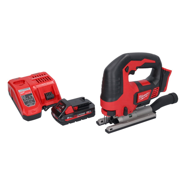 Milwaukee M18 BJS-301 cordless jigsaw 18 V + 1x rechargeable battery 3.0 Ah + charger