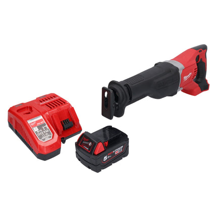 Milwaukee M18 BSX-501 Cordless Sabre Saw 18V + 1x Battery 5.0 Ah + Charger