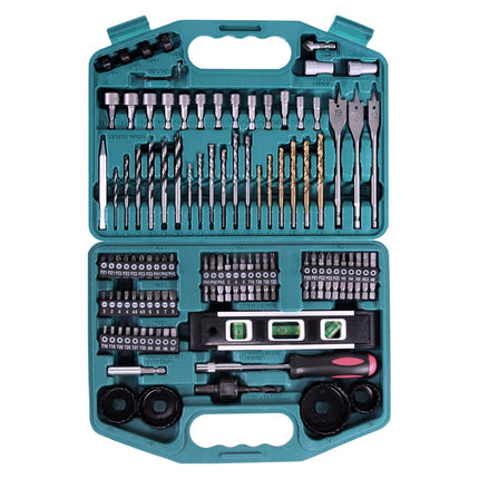 Makita DF488DWE10 Cordless Combi Drill 42 Nm 18V G-Series + 2x Batteries 1.5 Ah + Charger + Bit Drill Set (101 pcs.)+ Case