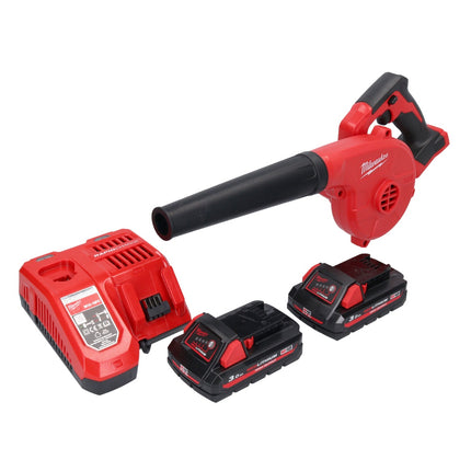 Milwaukee M18 BBL-302 Souffleur sans fil 18 V + 2x batterie 3,0 Ah + chargeur