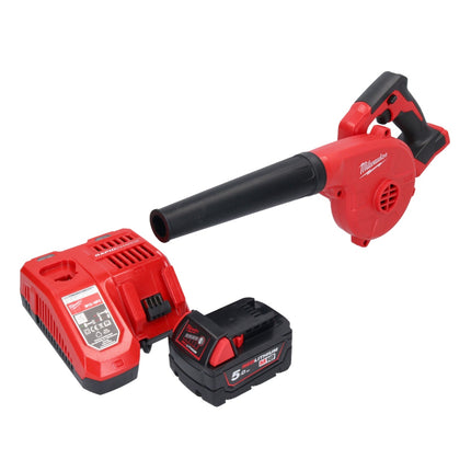 Soplador sin cable Milwaukee M18 BBL-501 18 V + 1x batería 5.0 Ah + cargador