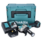 Makita DGA 521 RM1X1J Smerigliatrice angolare a batteria 18 V 125 mm X-LOCK Brushless + 1x batteria ricaricabile 4,0 Ah + caricabatterie + Makpac