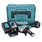 Makita DGA 521 RG1X1J Cordless angle grinder 18 V 125 mm X-LOCK Brushless + 1x battery 6,0 Ah + charger + Makpac