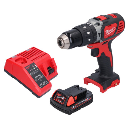 Taladro percutor inalámbrico Milwaukee M18 BPD 18 V 60 Nm + 1x batería 2,0 Ah + cargador