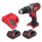 Milwaukee M18 BPD Akku Schlagbohrschrauber 18 V 60 Nm + 2x Akku 2,0 Ah + Ladegerät
