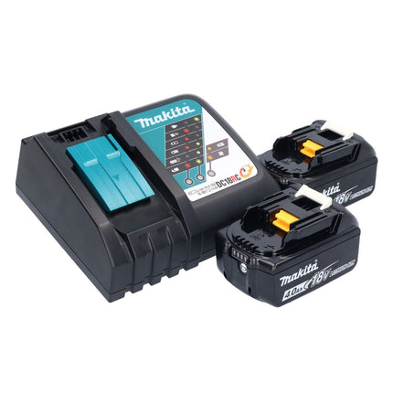Smerigliatrice angolare a batteria Makita DGA 513 RM 18 V 125 mm brushless + 2x batteria 4,0 Ah + caricabatterie