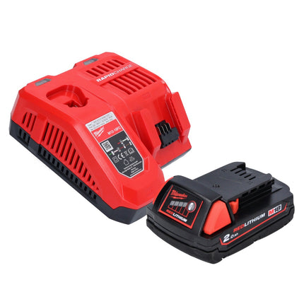 Milwaukee M18 FIW2F38-201X Cordless Impact Wrench 339 Nm 3/8 " 18V Brushless + 1x Battery 2.0 Ah + Charger + HD Box Case