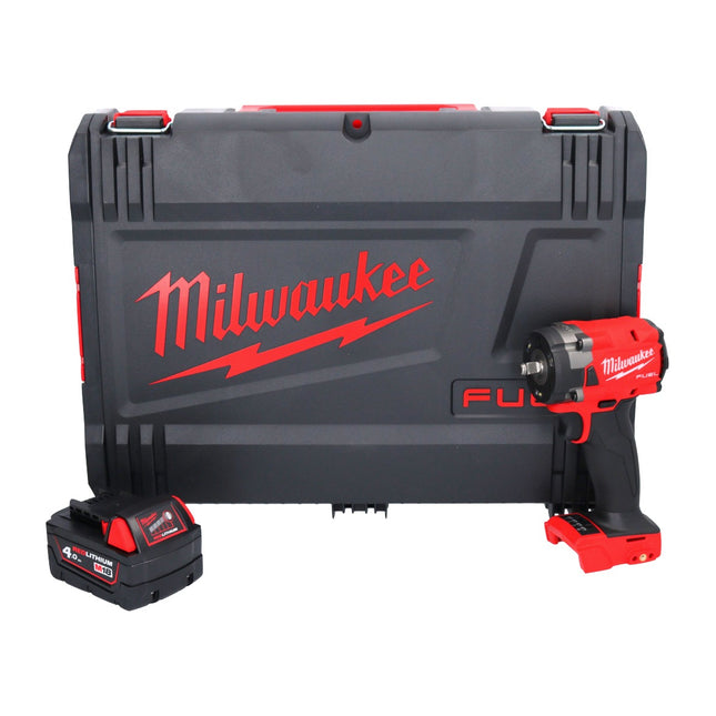 Milwaukee M18 FIW2F38-401X Akumulatorowy klucz udarowy 18 V 339 Nm 3/8 " bezszczotkowy + 1x akumulator 4,0 Ah + skrzynka HD - bez ładowarki