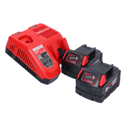 Milwaukee M18 FIW2F38-502X Llave de impacto sin cable 18 V 339 Nm 3/8 " sin escobillas + 2x batería recargable 5.0 Ah + cargador + caja HD