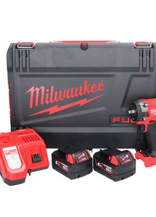 Milwaukee M18 FIW2F38-602X Akku Schlagschrauber 18 V 339 Nm 3/8 " Brushless + 2x Akku 6,0 Ah + Ladegerät + HD Box