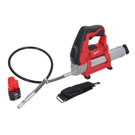 Milwaukee M12 GG-301 cordless grease gun 12 V 562 bar + 1x rechargeable battery 3.0 Ah - without charger