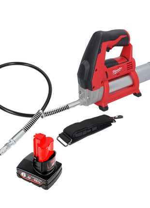 Milwaukee M12 GG-601 Akku Fettpresse 12 V 562 bar + 1x Akku 6,0 Ah - ohne Ladegerät - Toolbrothers