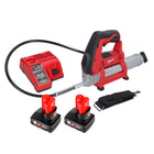 Milwaukee M12 GG-602C Akku Fettpresse 12 V 562 bar + 2x Akku 6,0 Ah + Ladegerät