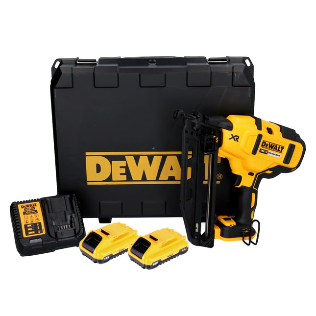 Cloueur à batterie DeWalt DCN 660 L2 18V 32-63 mm sans balais + 2x batteries 3,0 Ah + chargeur + coffret