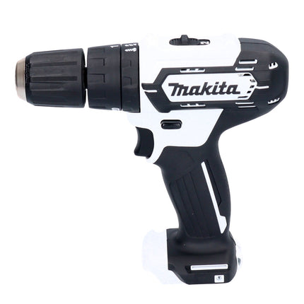 Makita HP 333 DSAW cordless impact drill 12 V 30 Nm white + 1x battery 2.0 Ah + charger + holster + case