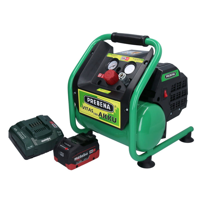 Prebena VITAS 100-AKKU Kompressor 18 V 5 l 8 bar CAS Brushless + 1x Akku 8,0 Ah + Ladegerät - Toolbrothers