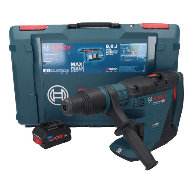 Bosch GBH 18V-40 C Professional Cordless Rotary Hammer 9.0 J 18V - SDS max - BITURBO Brushless + 1x ProCORE Battery 8.0 Ah + XL-BOXX Case