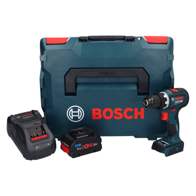 Bosch GSR 18V-90 C Taladro atornillador profesional a batería 18 V 64 Nm sin escobillas + 1x acumulador ProCORE 8,0 Ah + cargador + L-Boxx