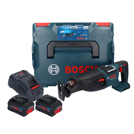 Bosch GSA 18V-28 Scie sabre sans fil 18 V BITURBO Brushless + 2x batterie ProCORE 8,0 Ah + chargeur + L-Boxx