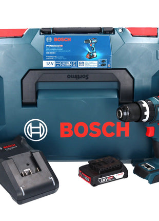 Bosch GSB 18V-90 C Professional Akku Schlagbohrschrauber 18 V 64 Nm Brushless + 1x Akku 2,0 Ah + Ladegerät + L-Boxx - Toolbrothers