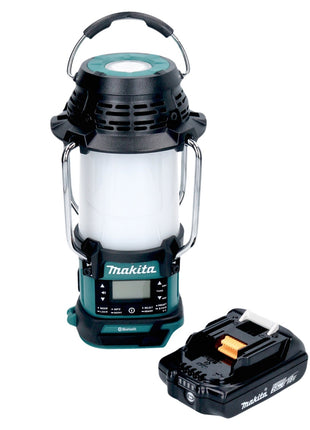 Makita DMR 056 A1 Akku Radio 18 V FM DAB+ mit Laterne 360° Taschenlampe IP65 + 1x Akku 2,0 Ah - ohne Ladegerät